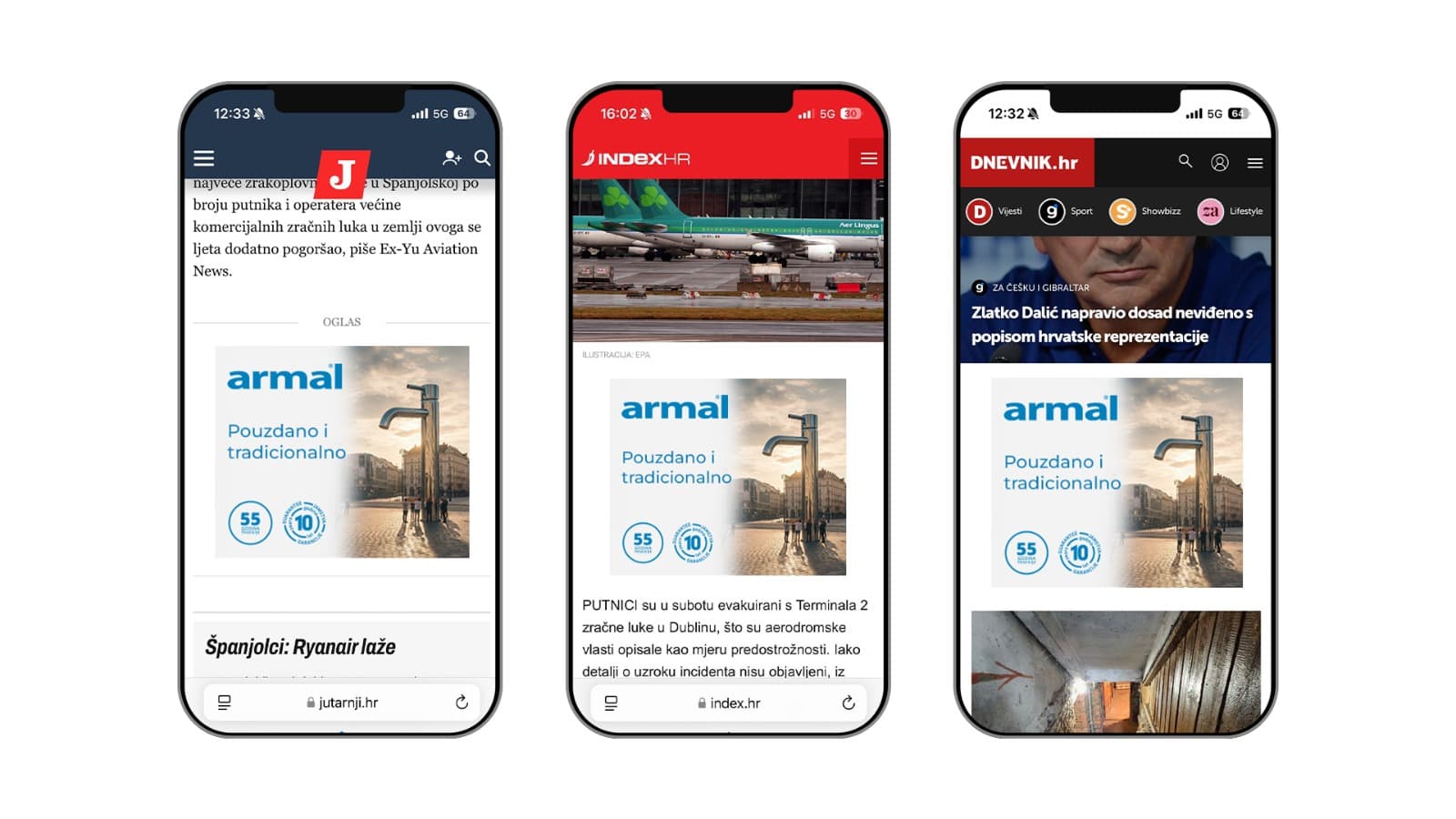 Armal display oglasi na mobilnim portalima